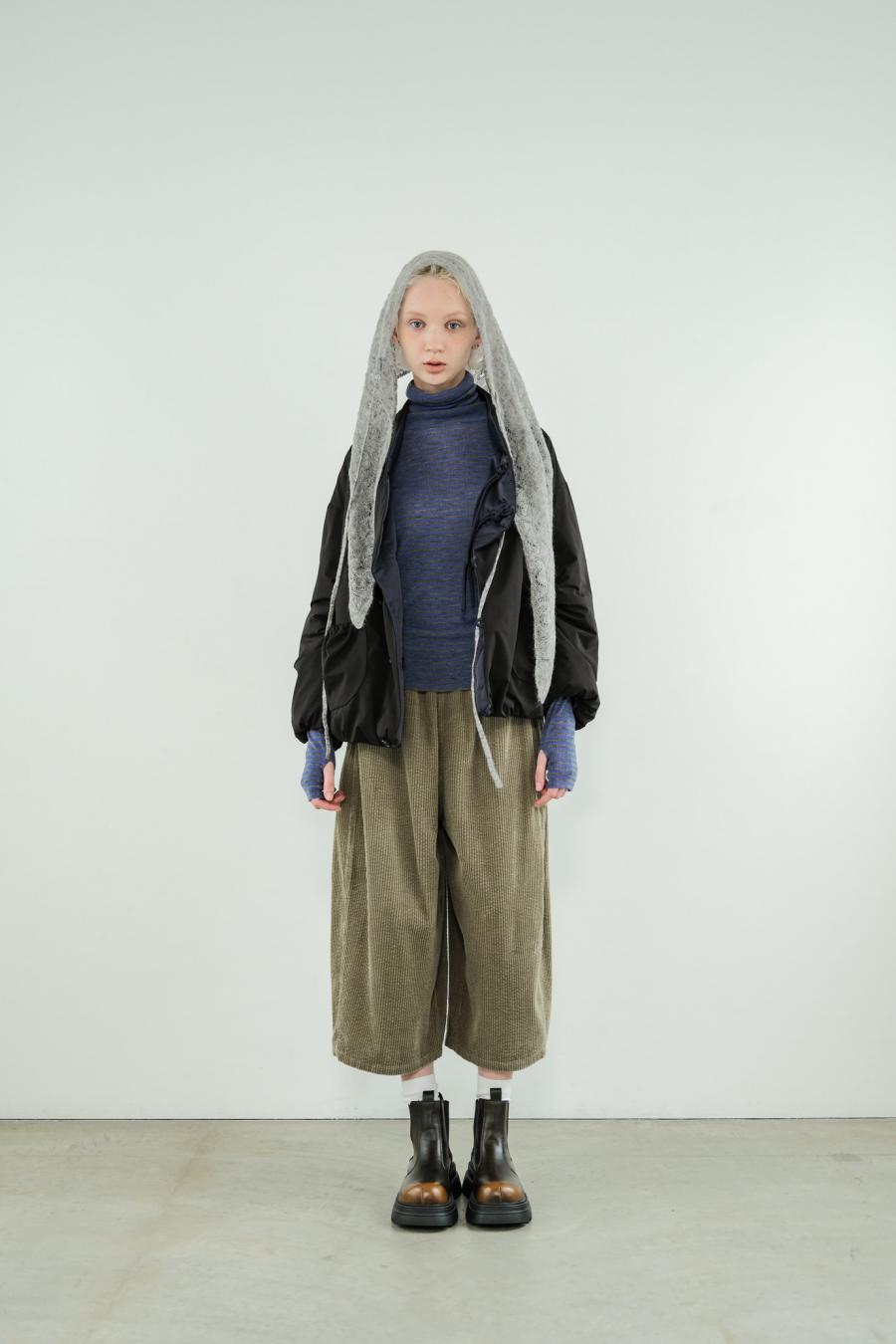 Tube Knot Embroidered Reversible Jacket