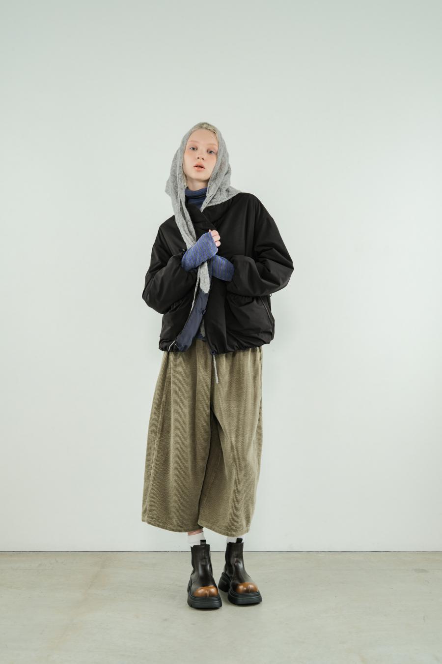 Tube Knot Embroidered Reversible Jacket