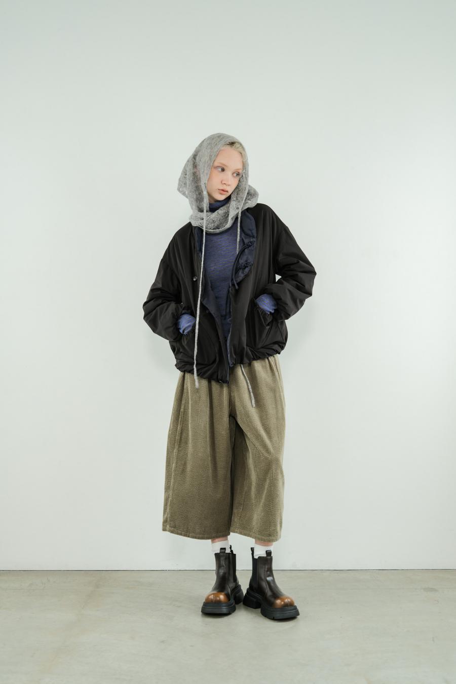 Tube Knot Embroidered Reversible Jacket