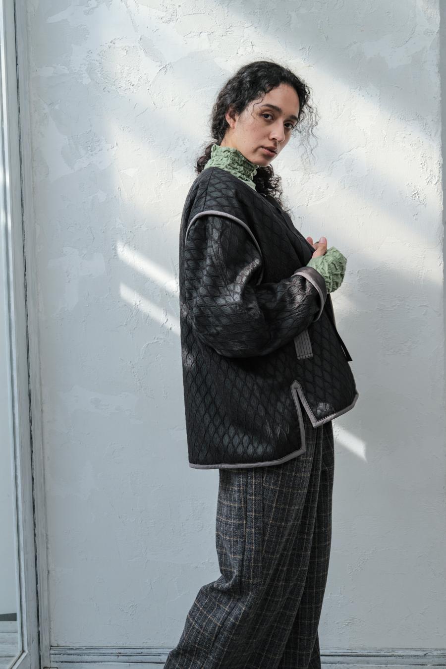 Damask Jacquard Half Jacket