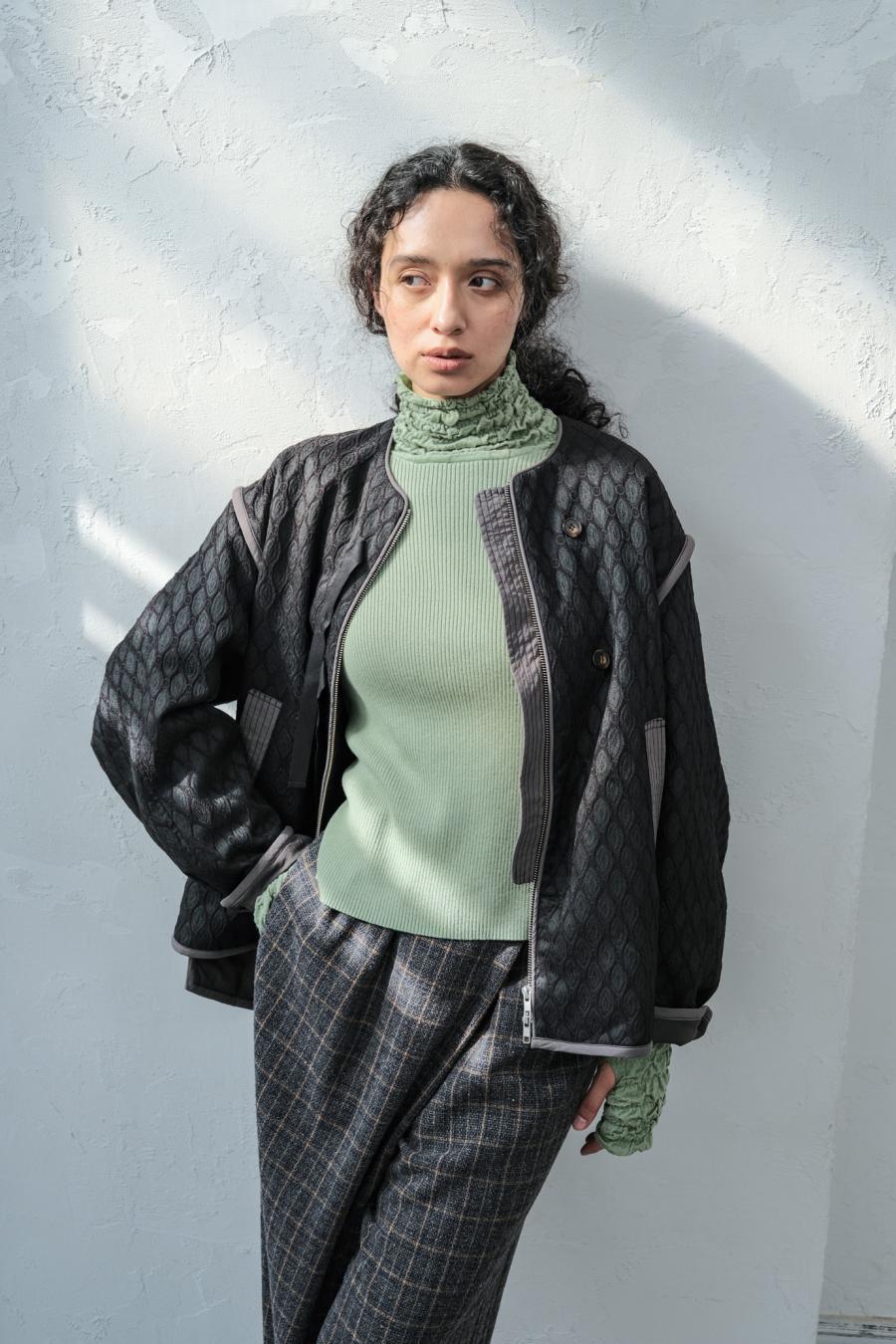 Damask Jacquard Half Jacket