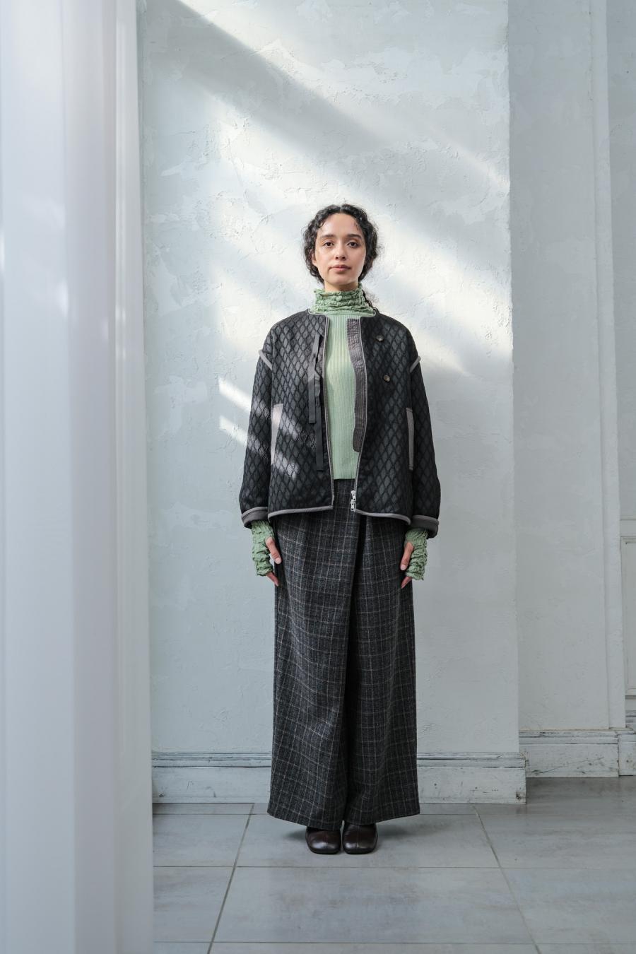 Damask Jacquard Half Jacket