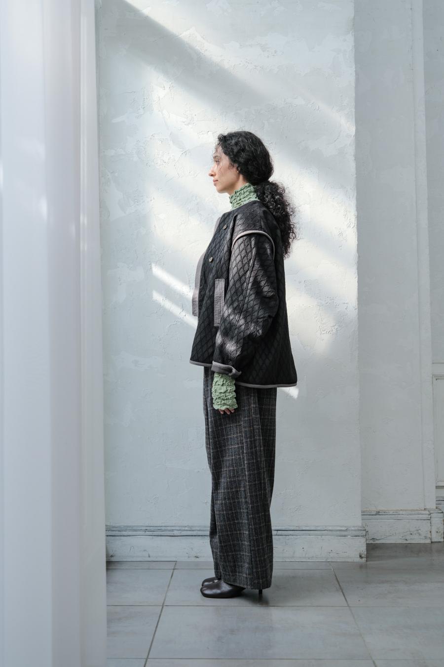 Damask Jacquard Half Jacket
