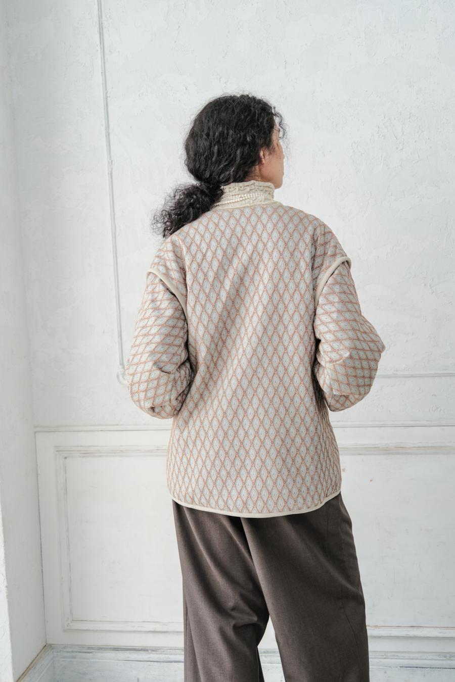 Damask Jacquard Half Jacket