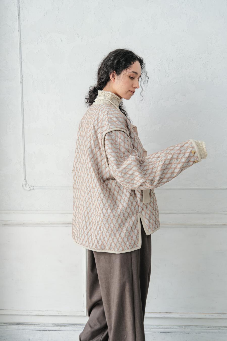 Damask Jacquard Half Jacket