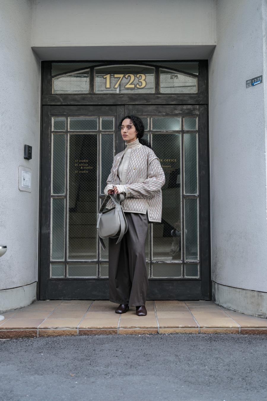 Damask Jacquard Half Jacket