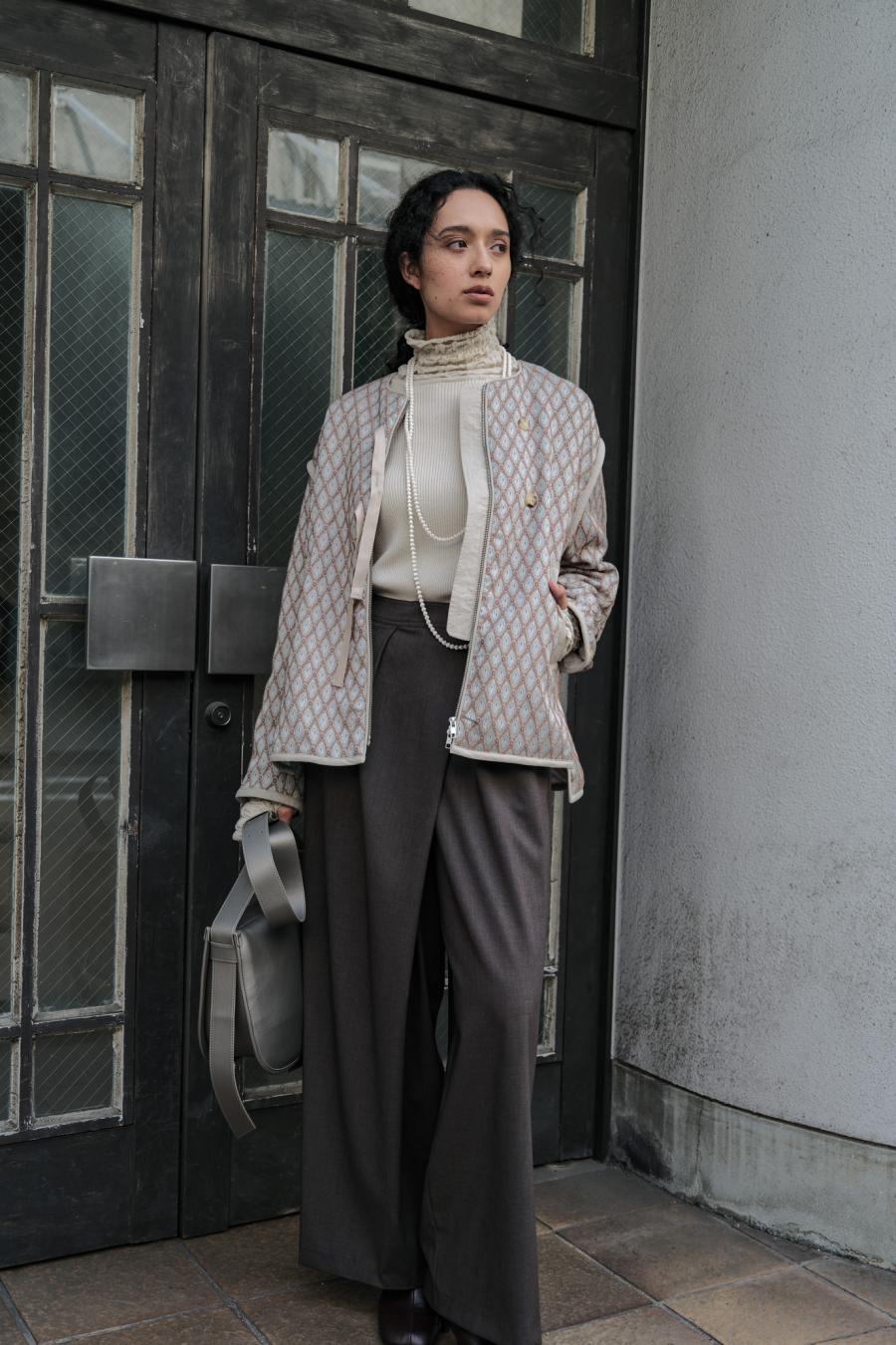 Damask Jacquard Half Jacket