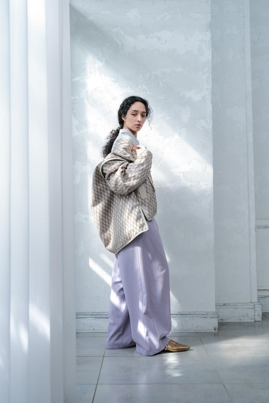 Damask Jacquard Half Jacket
