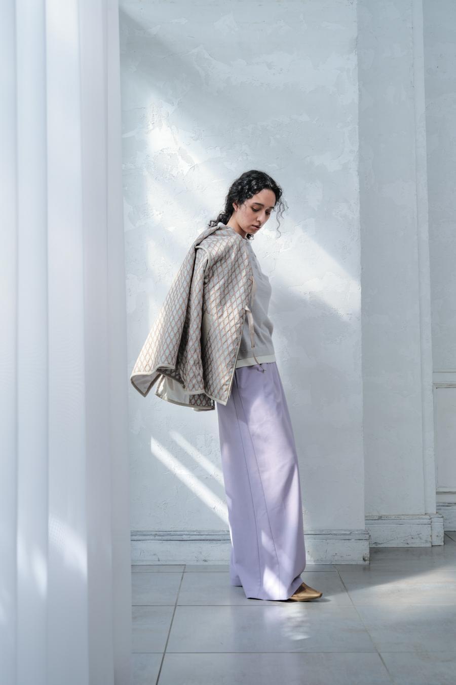 Damask Jacquard Half Jacket