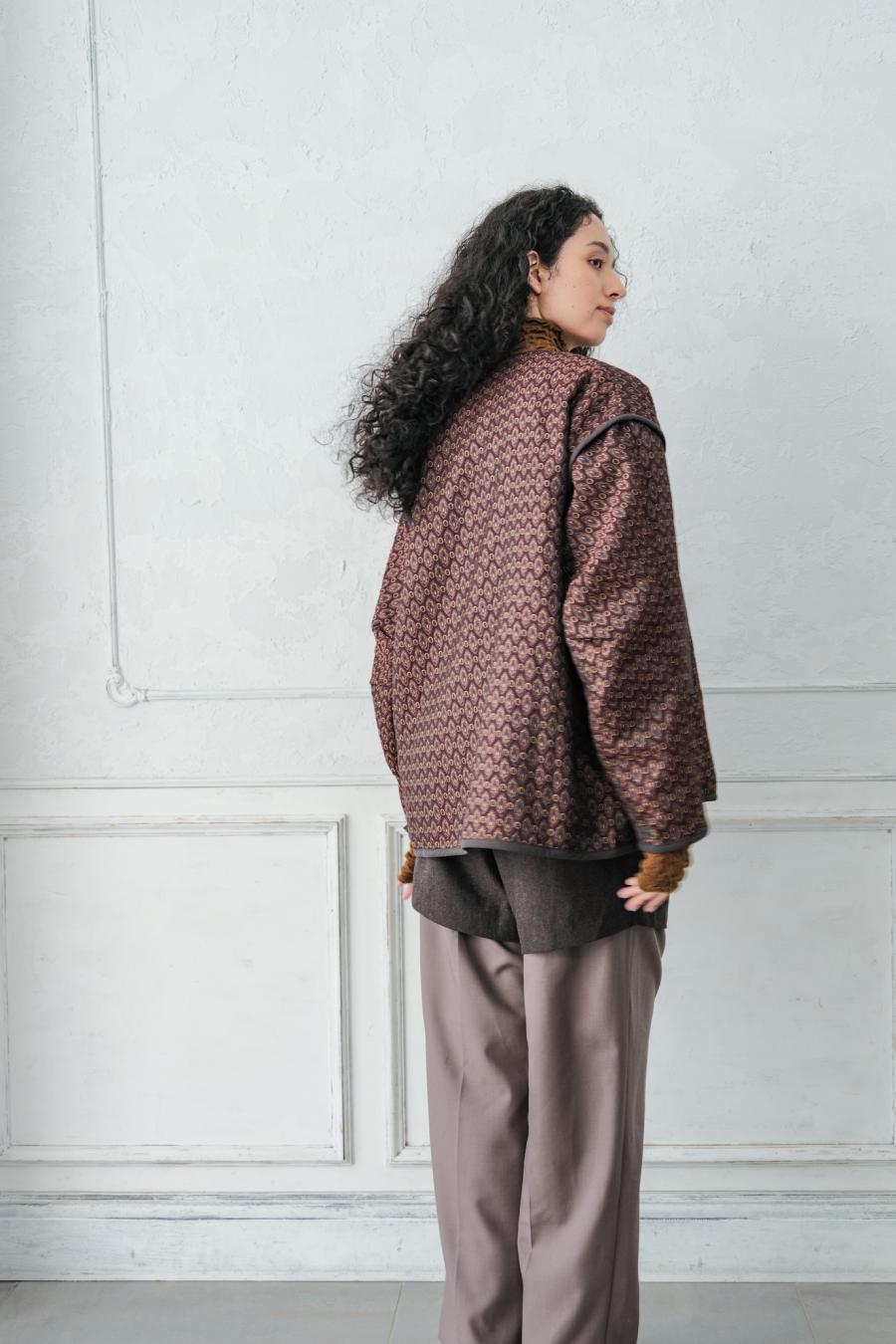 Damask Jacquard Half Jacket