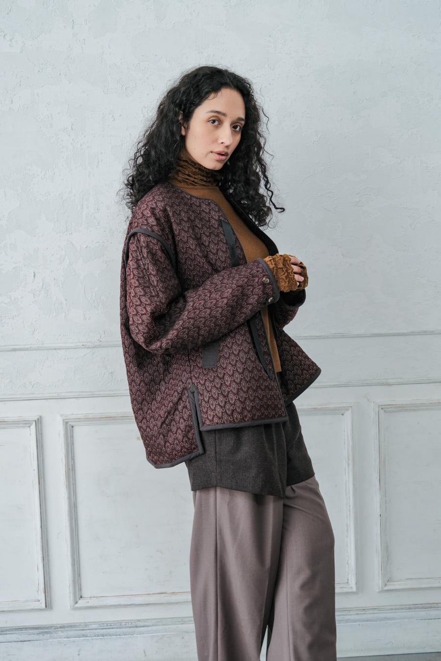 Damask Jacquard Half Jacket