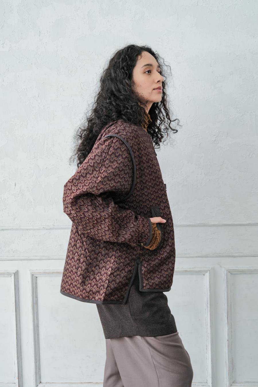 Damask Jacquard Half Jacket