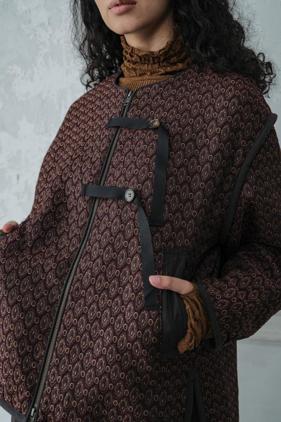 Damask Jacquard Half Jacket