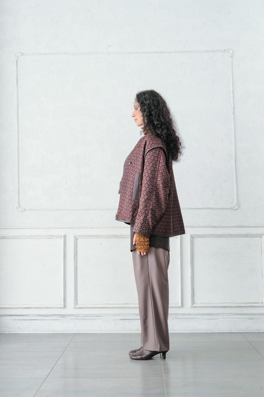 Damask Jacquard Half Jacket