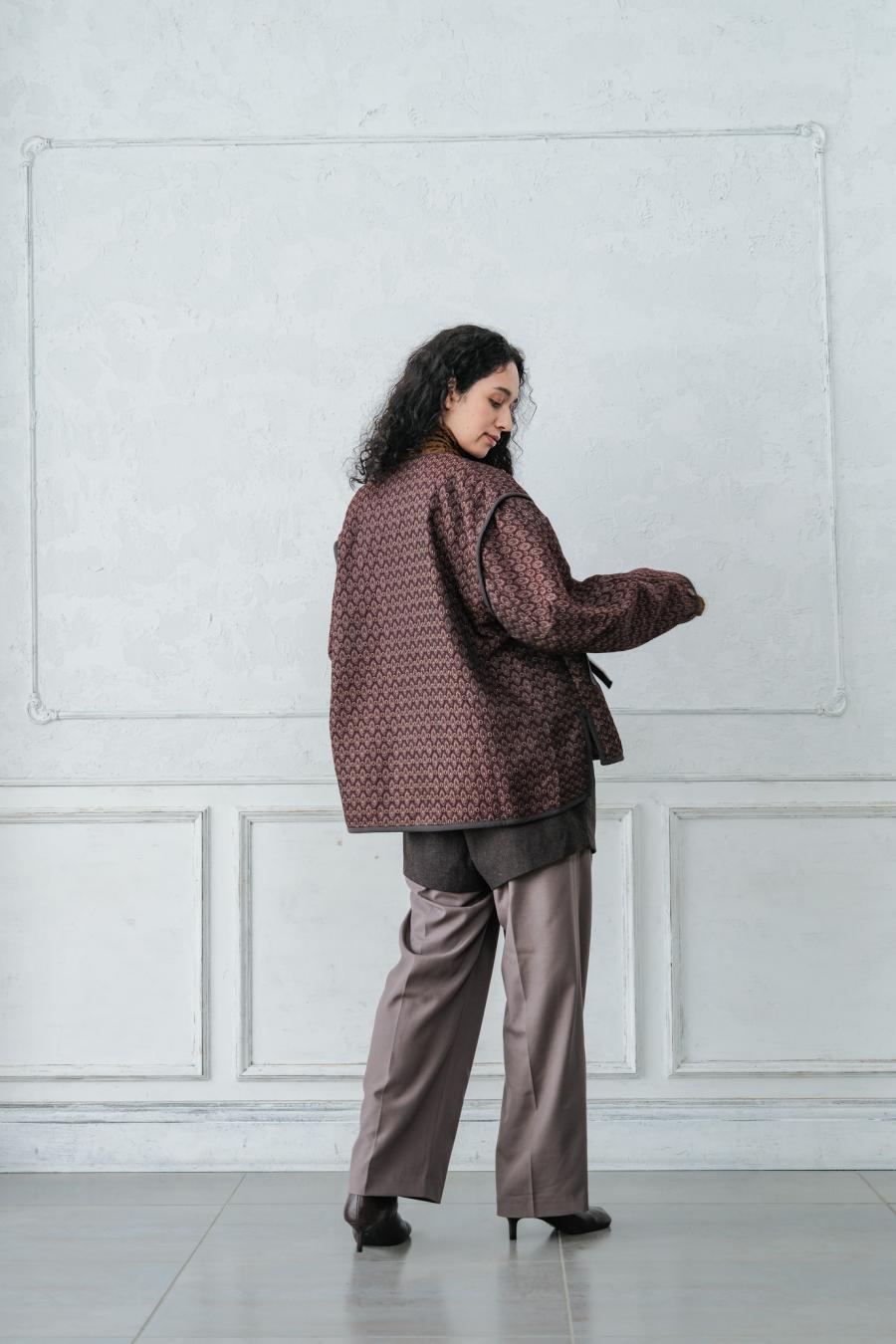 Damask Jacquard Half Jacket