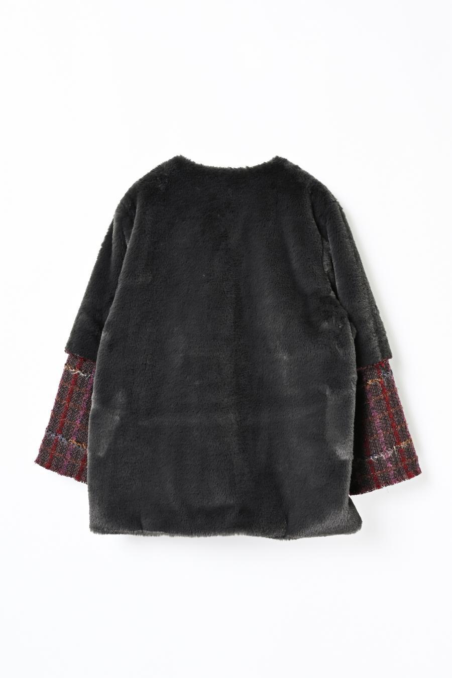 Faux Fur Paneled Jacket