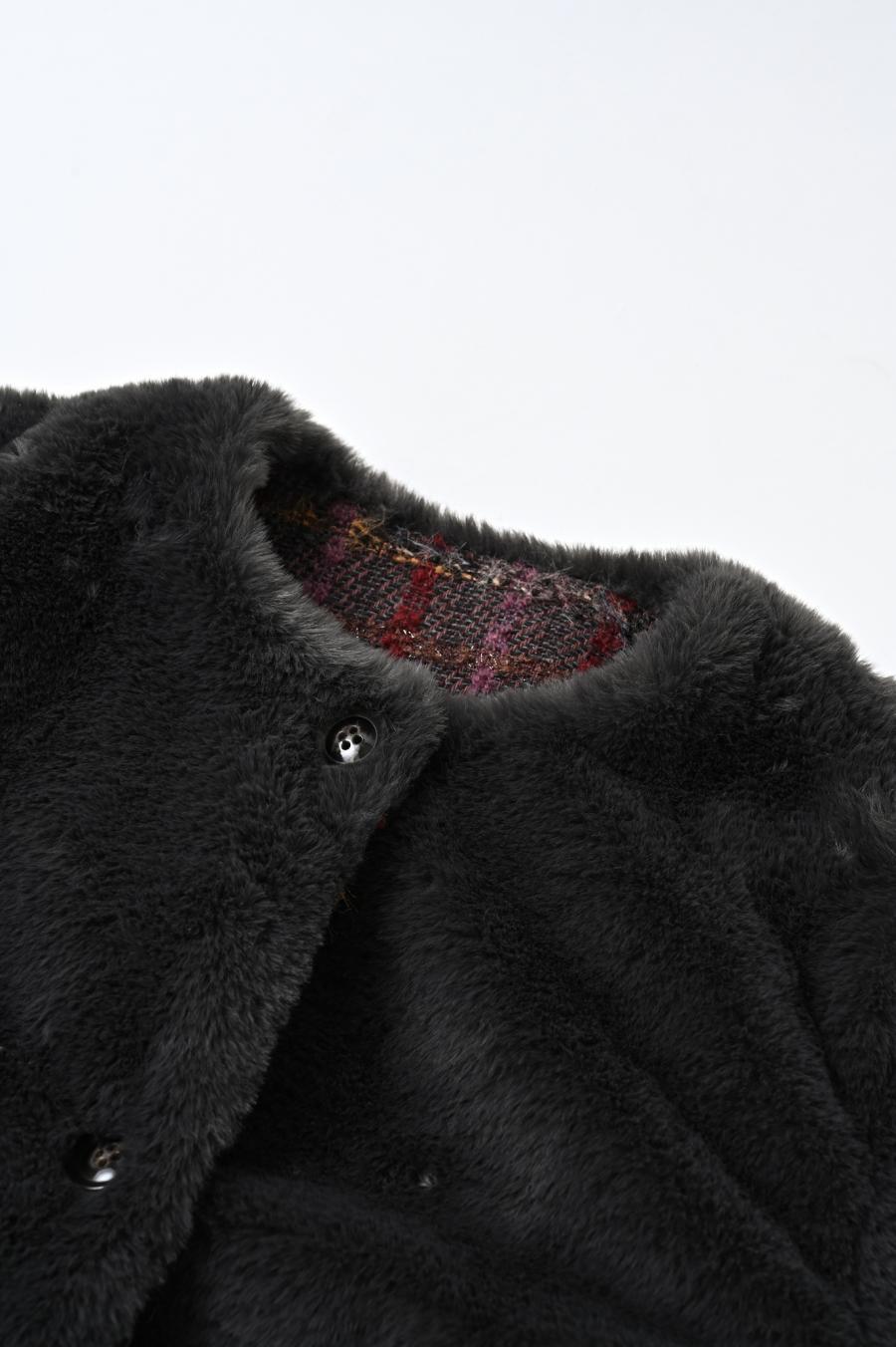 Faux Fur Paneled Jacket