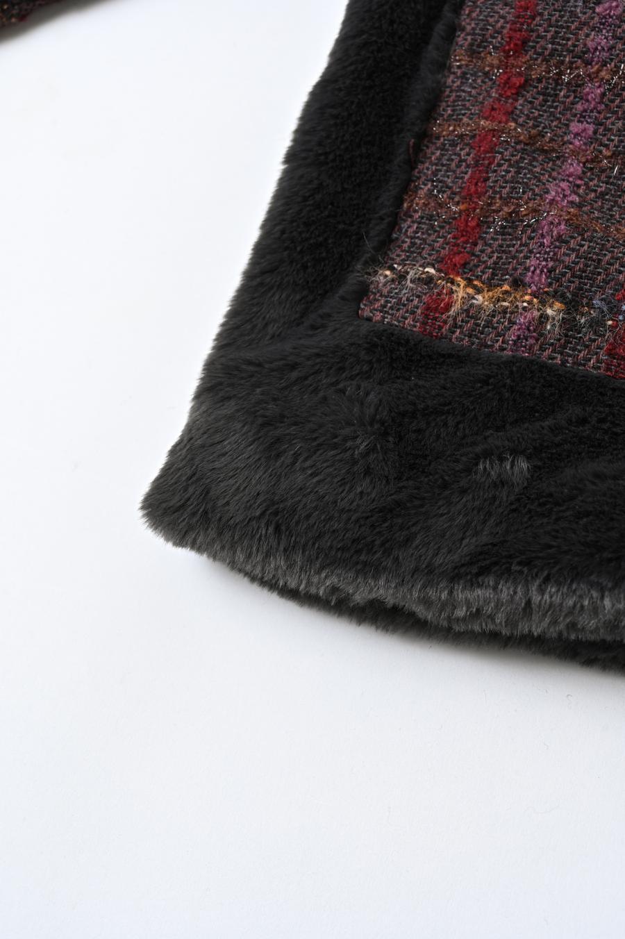 Faux Fur Paneled Jacket