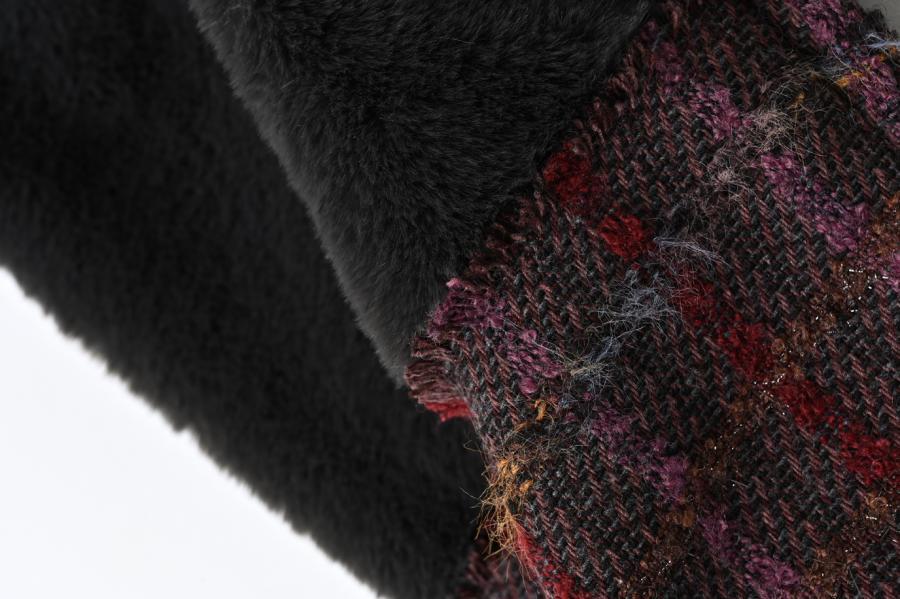 Faux Fur Paneled Jacket