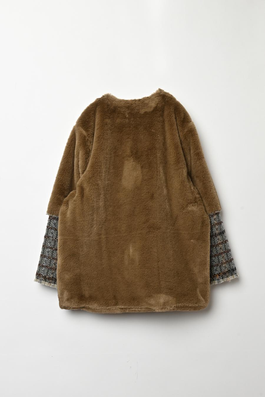 Faux Fur Paneled Jacket