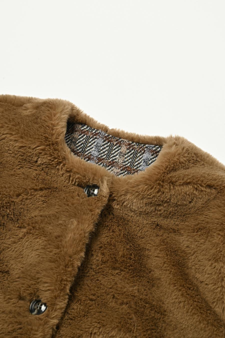 Faux Fur Paneled Jacket
