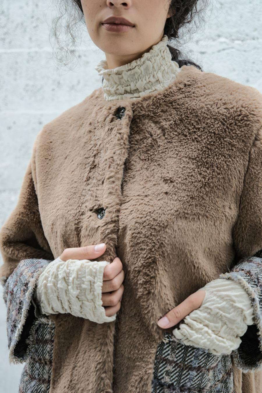 Faux Fur Paneled Jacket