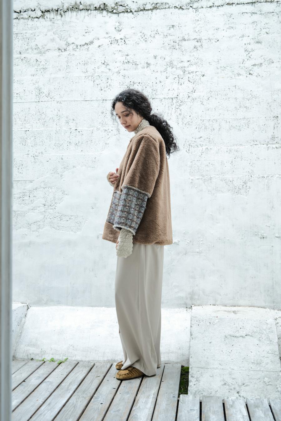 Faux Fur Paneled Jacket