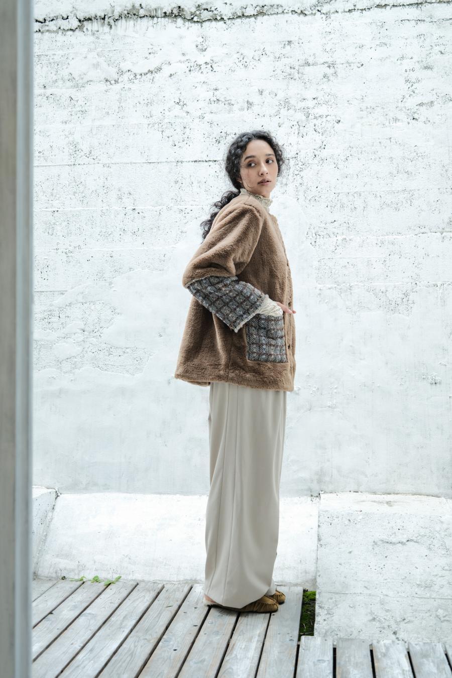 Faux Fur Paneled Jacket