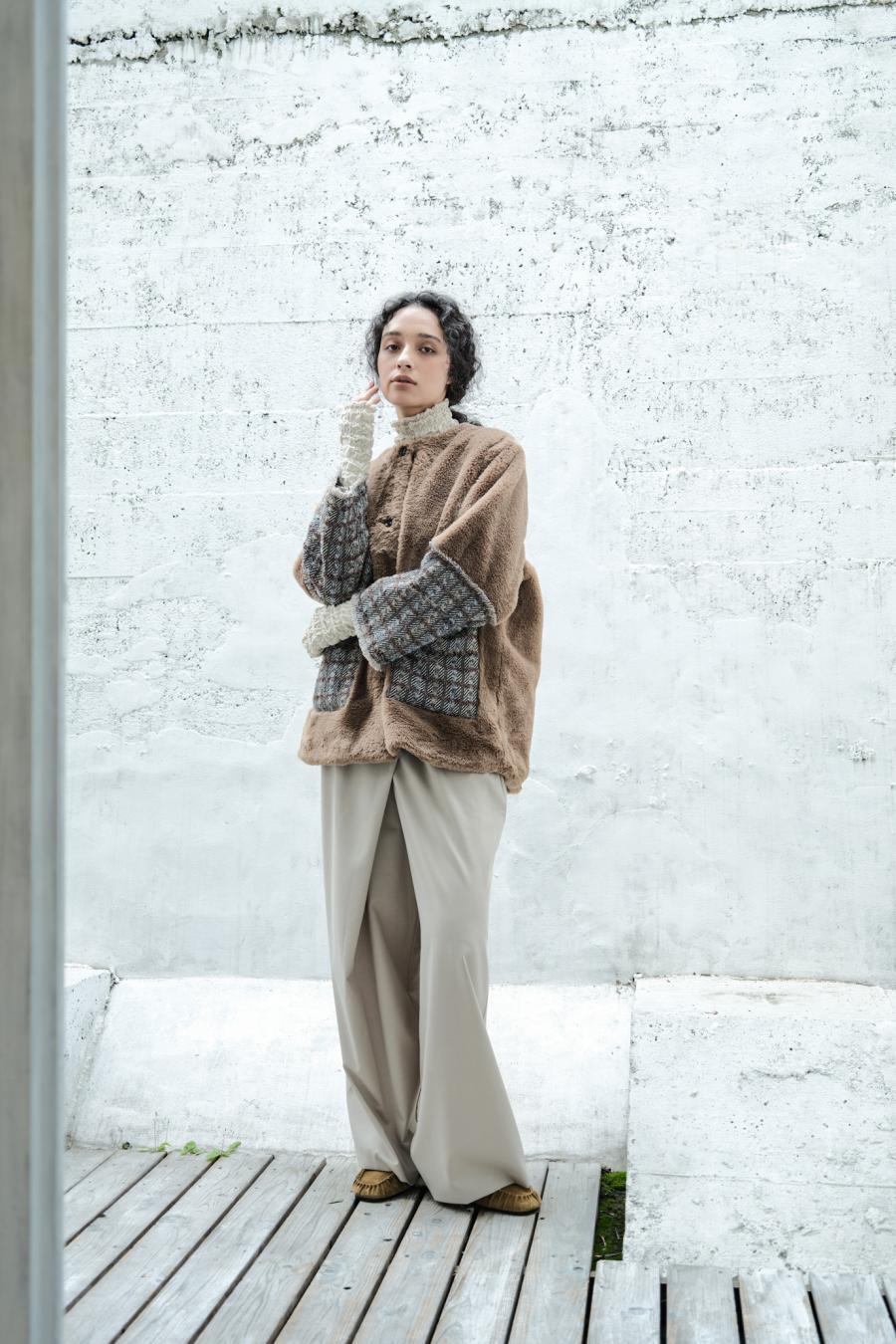 Faux Fur Paneled Jacket