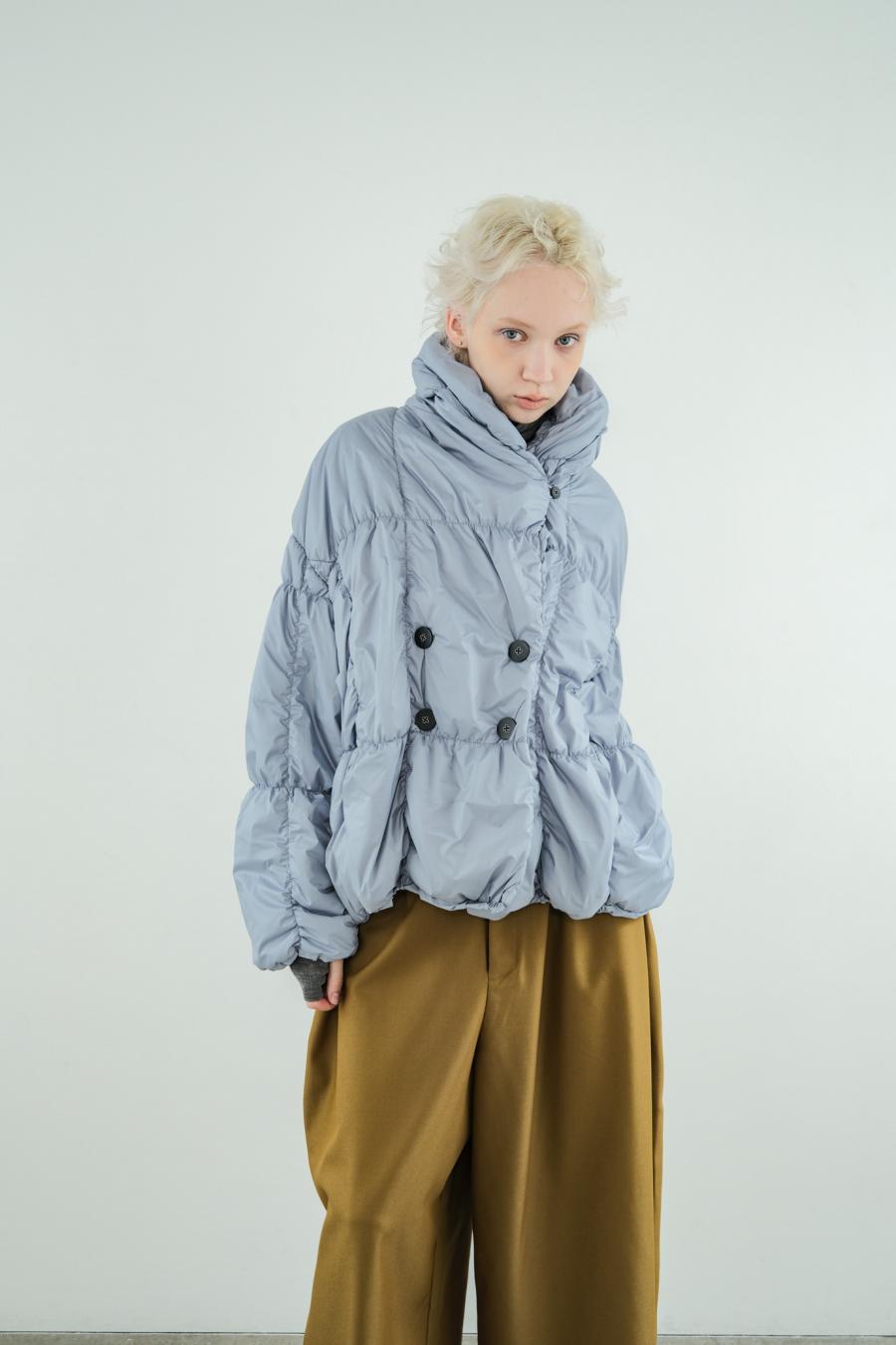 Shirred Lightweight Padded Coat