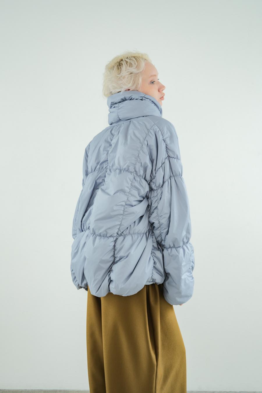 Shirred Lightweight Padded Coat