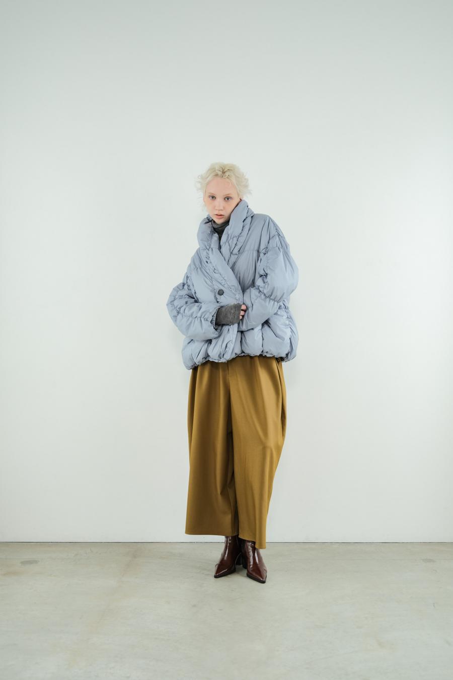 Shirred Lightweight Padded Coat