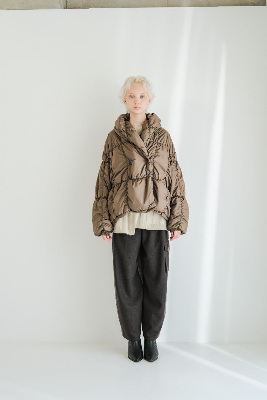 Shirred Lightweight Padded Coat
