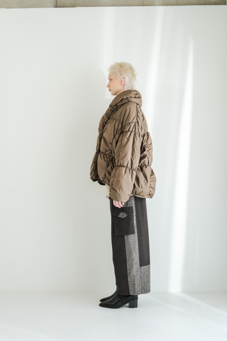 Shirred Lightweight Padded Coat