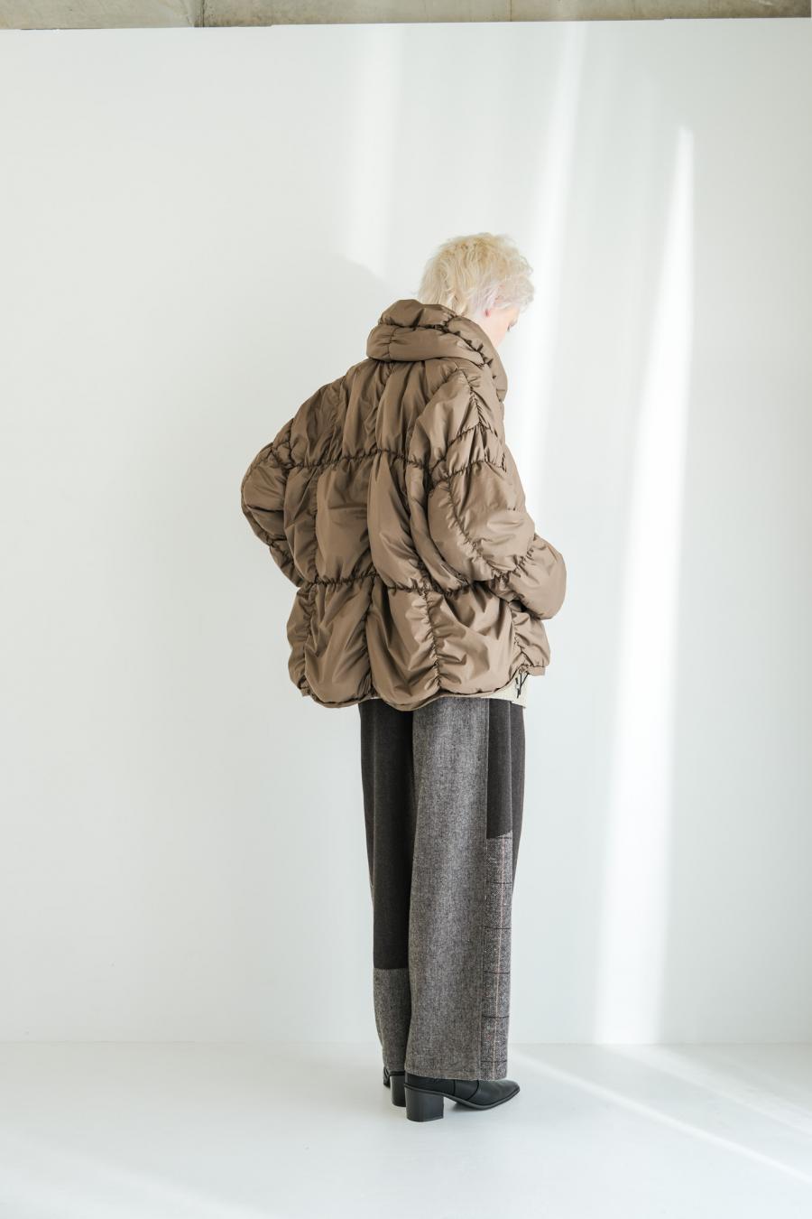 Shirred Lightweight Padded Coat