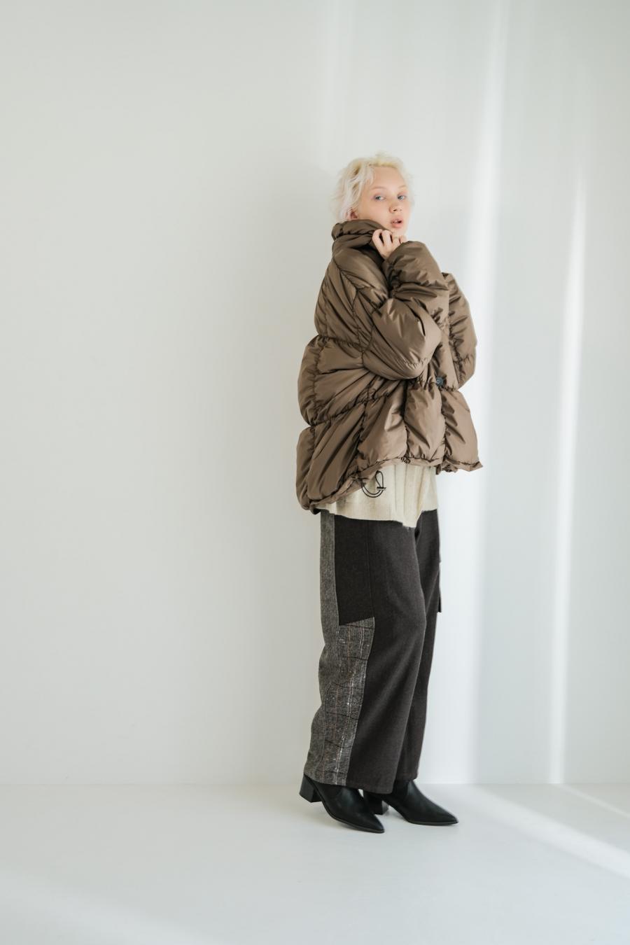 Shirred Lightweight Padded Coat