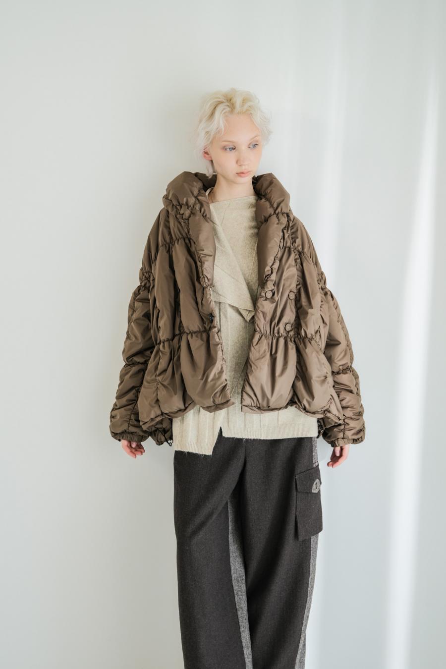 Shirred Lightweight Padded Coat