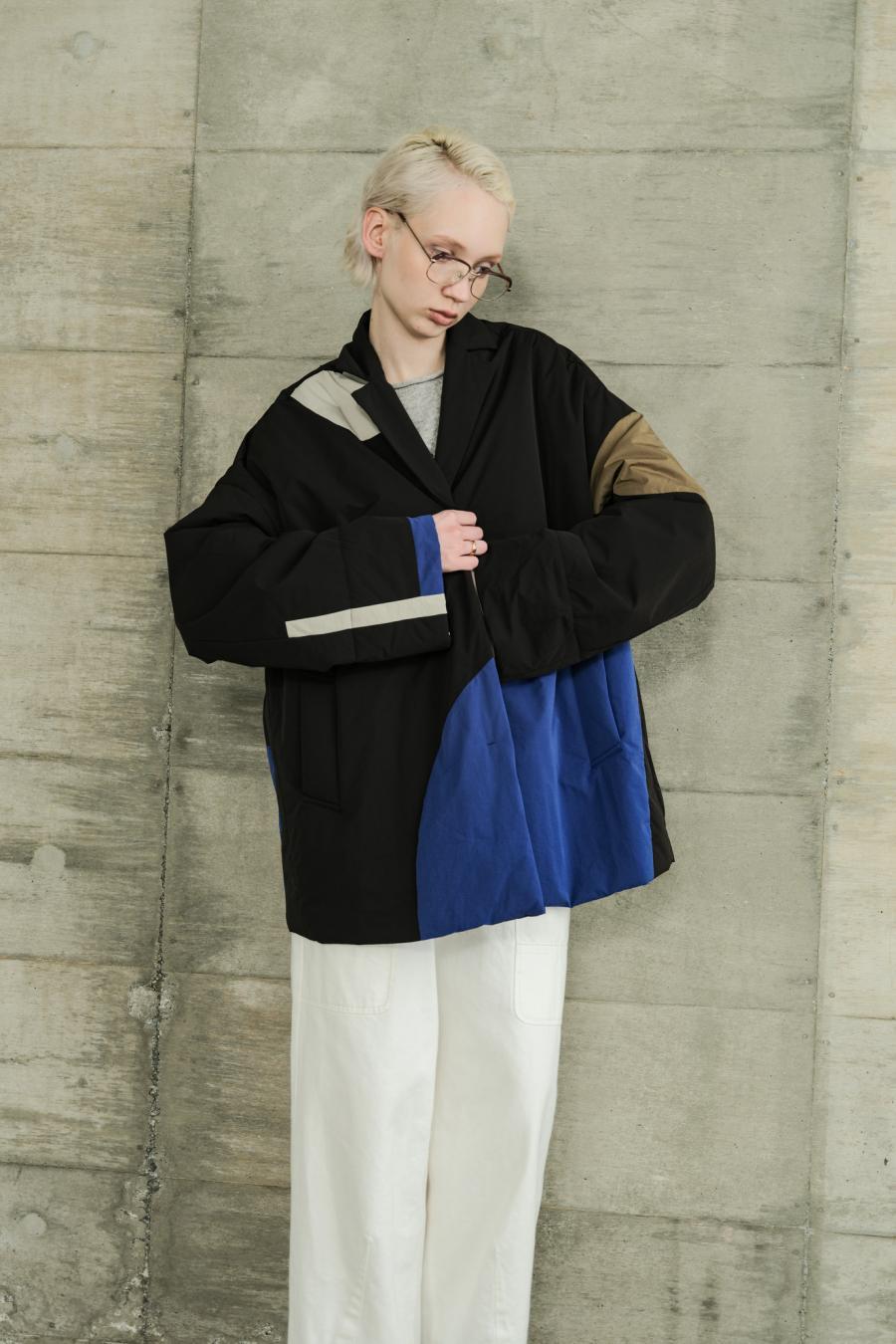 Circle Patch Padded Coat