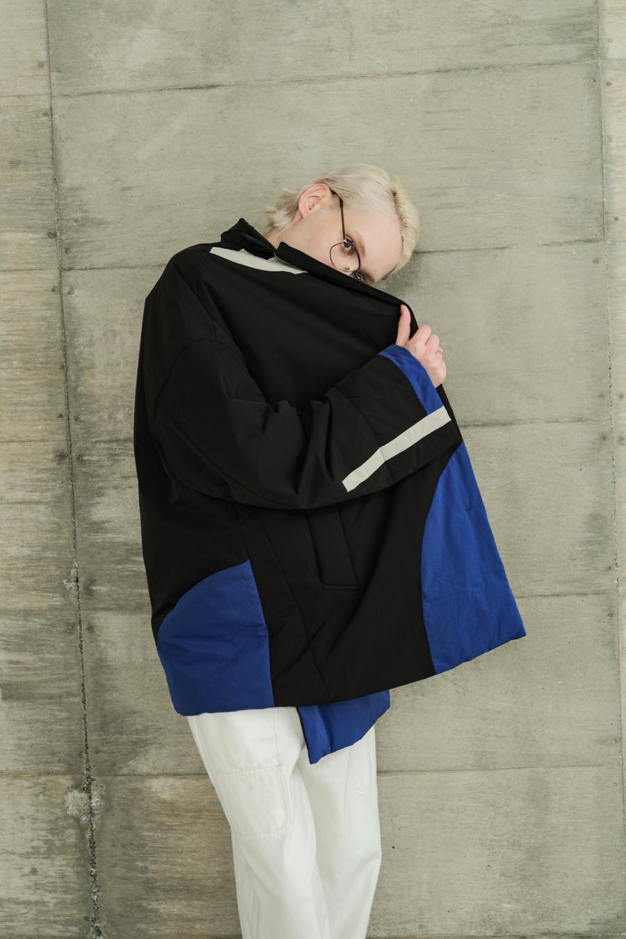 Circle Patch Padded Coat