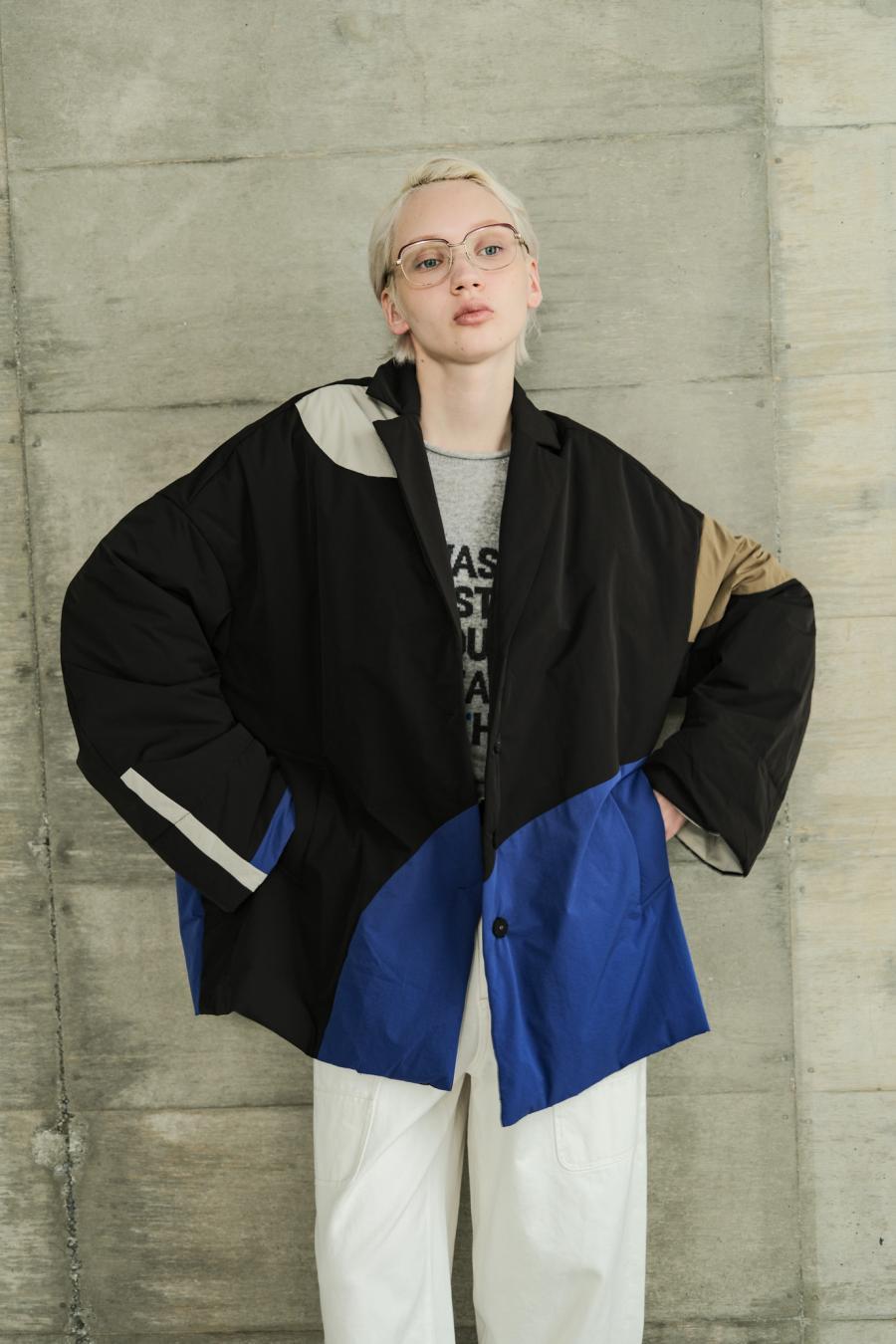 Circle Patch Padded Coat