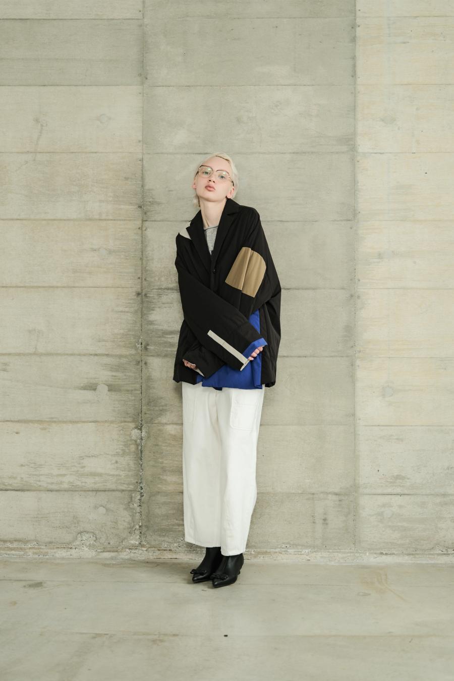 Circle Patch Padded Coat