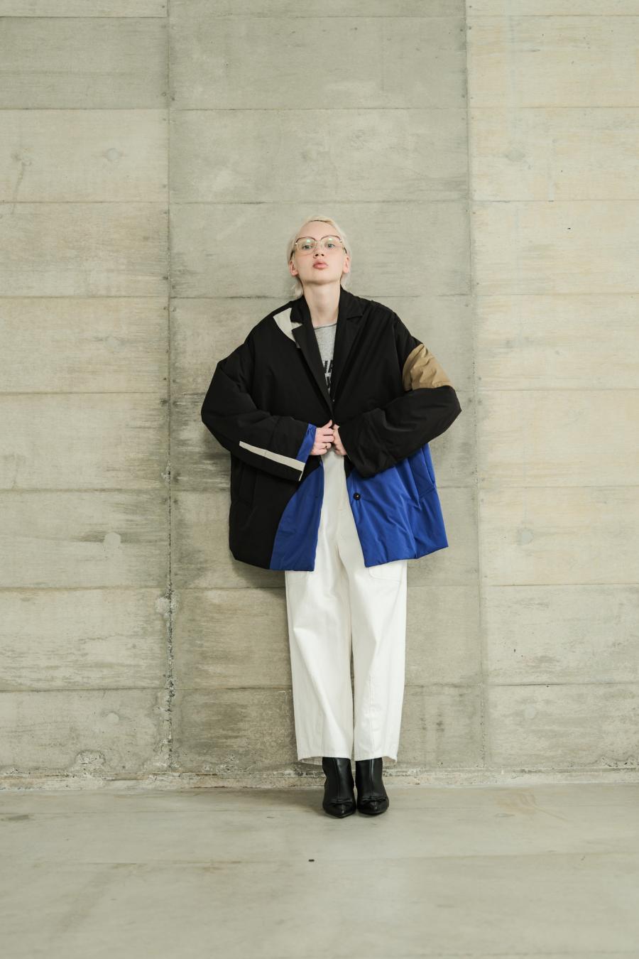 Circle Patch Padded Coat