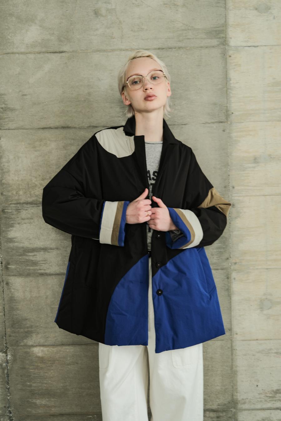 Circle Patch Padded Coat