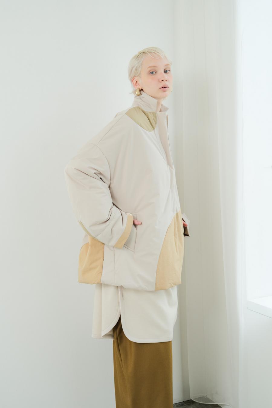 Circle Patch Padded Coat