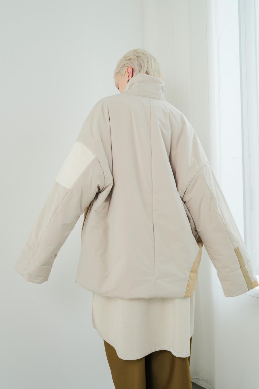 Circle Patch Padded Coat