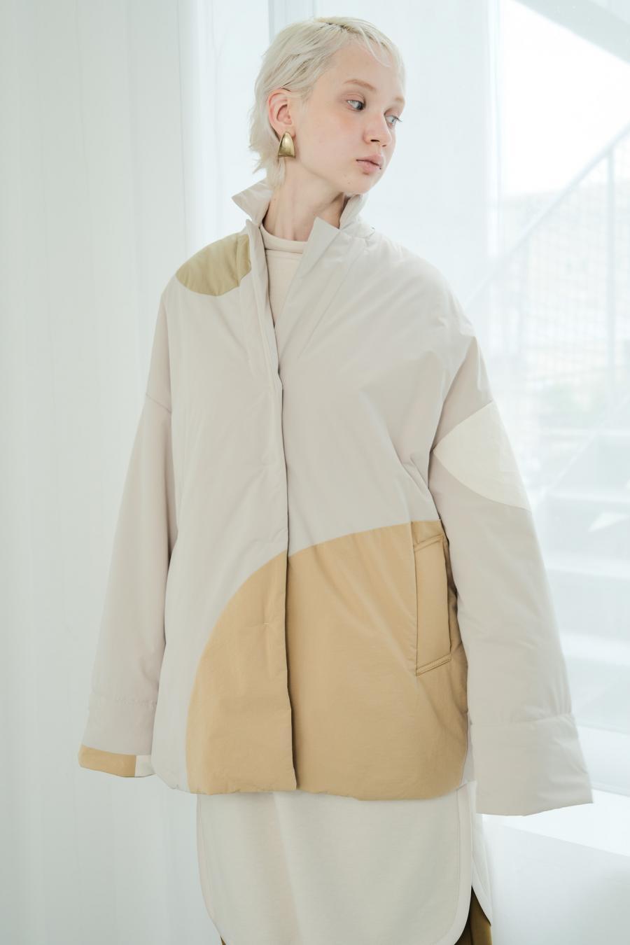 Circle Patch Padded Coat