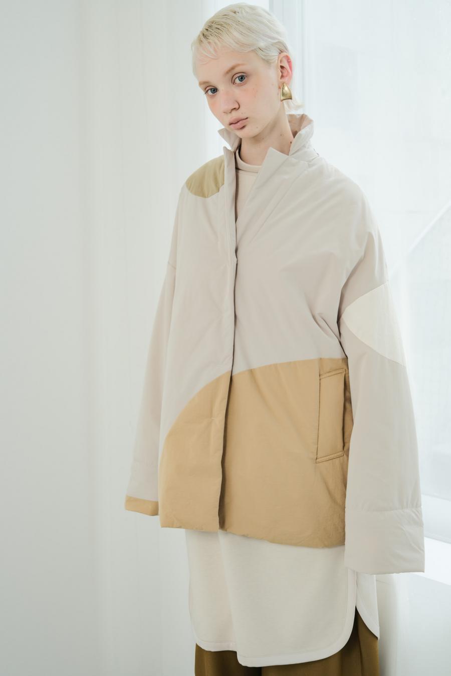 Circle Patch Padded Coat
