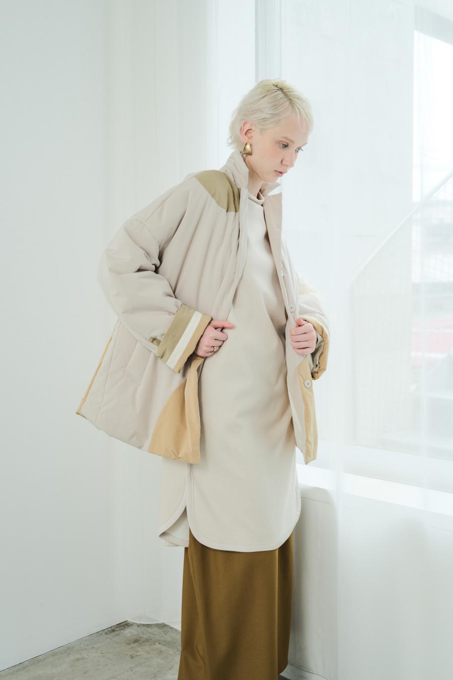 Circle Patch Padded Coat
