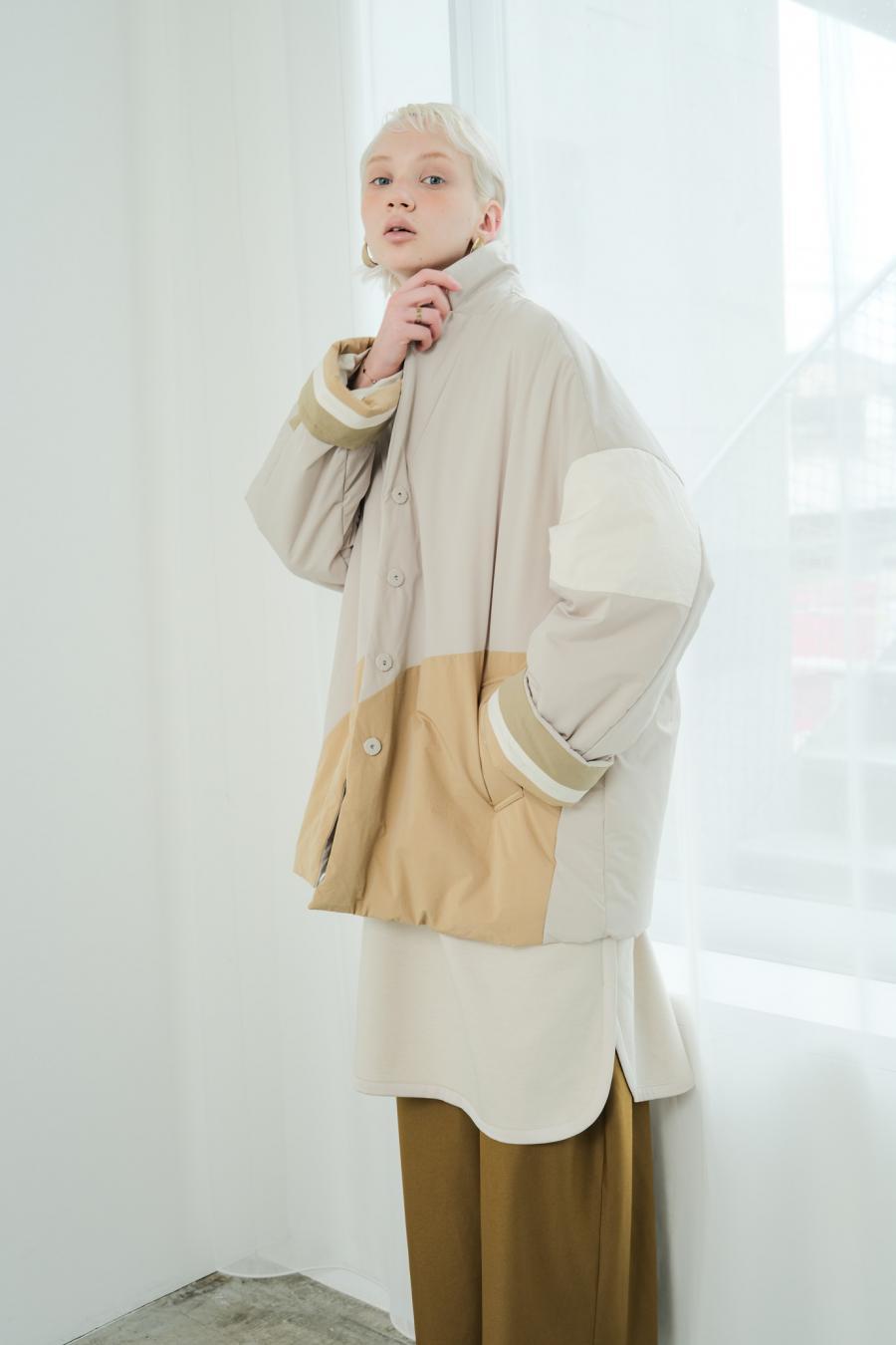 Circle Patch Padded Coat
