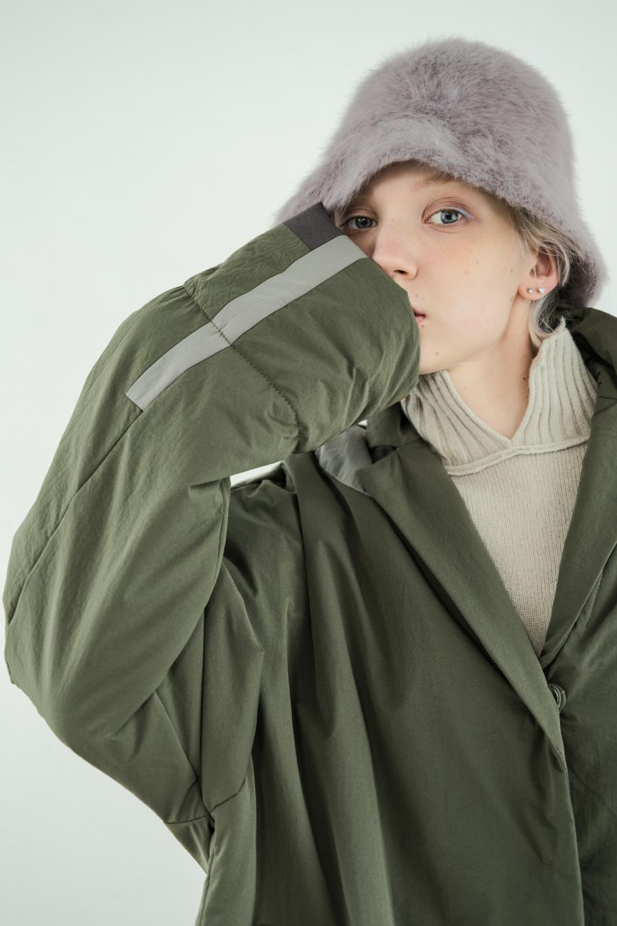 Circle Patch Padded Coat